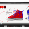Digibord kopen | De SMART Meeting Pro Software op een interactief scherm. Je ziet een rode schoen waar aantekeningen worden gemaakt met behulp van de SMART Meeting Pro Software.