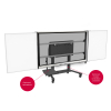 5-vlaks SMART Board onderstel op zwarte trolley met laptopplank, zwart