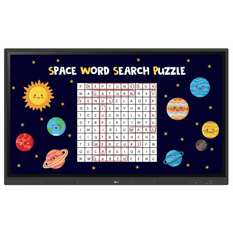 LG createboard met woordzoeker afbeelding