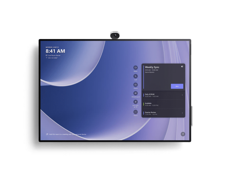 Microsoft Surface Hub 3 – 50 inch horizontaal productafbeelding voor aanzicht