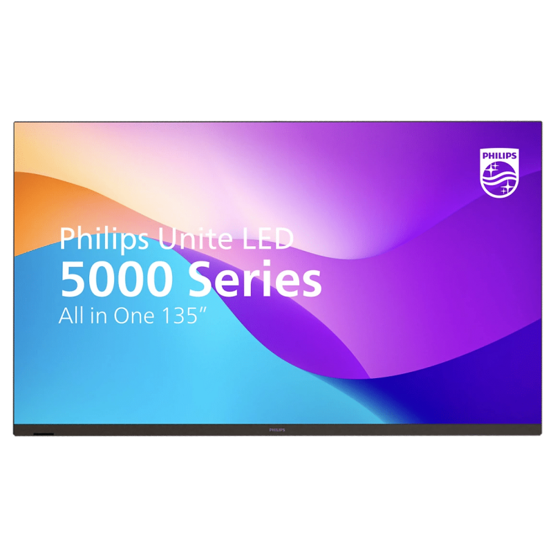 Philips Unite COB LED display 135 inch met kleurrijke lichteffecten voor aanzicht