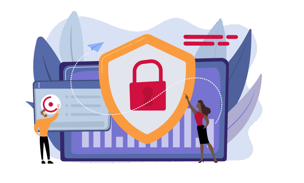 Illustratie van high secure