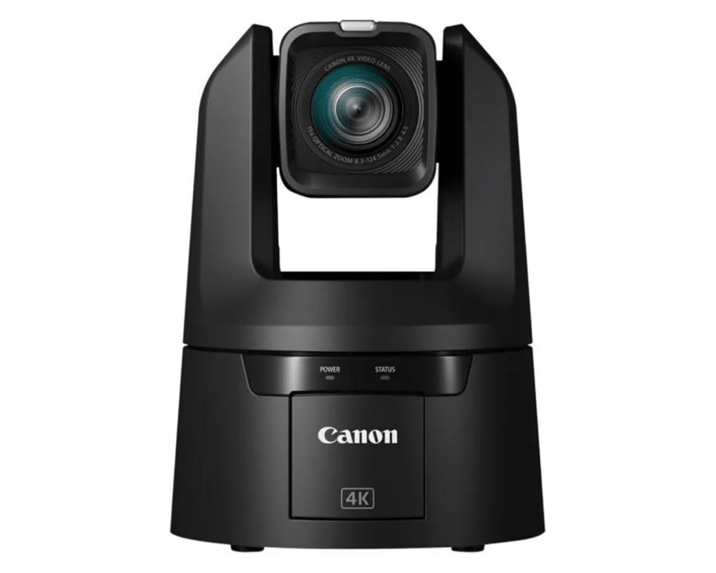 Canon 4K PTZ camera met optische zoom op transparante achtergrond