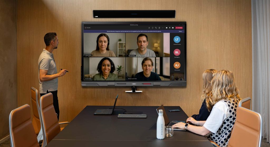 Meeting room in een vergadering met Smartboard