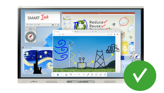 SMART Ink gebruikt op een SMART Board MX series.