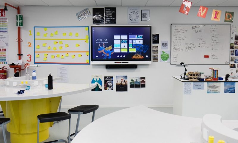 klaslokaal scheikundelokaal smart board